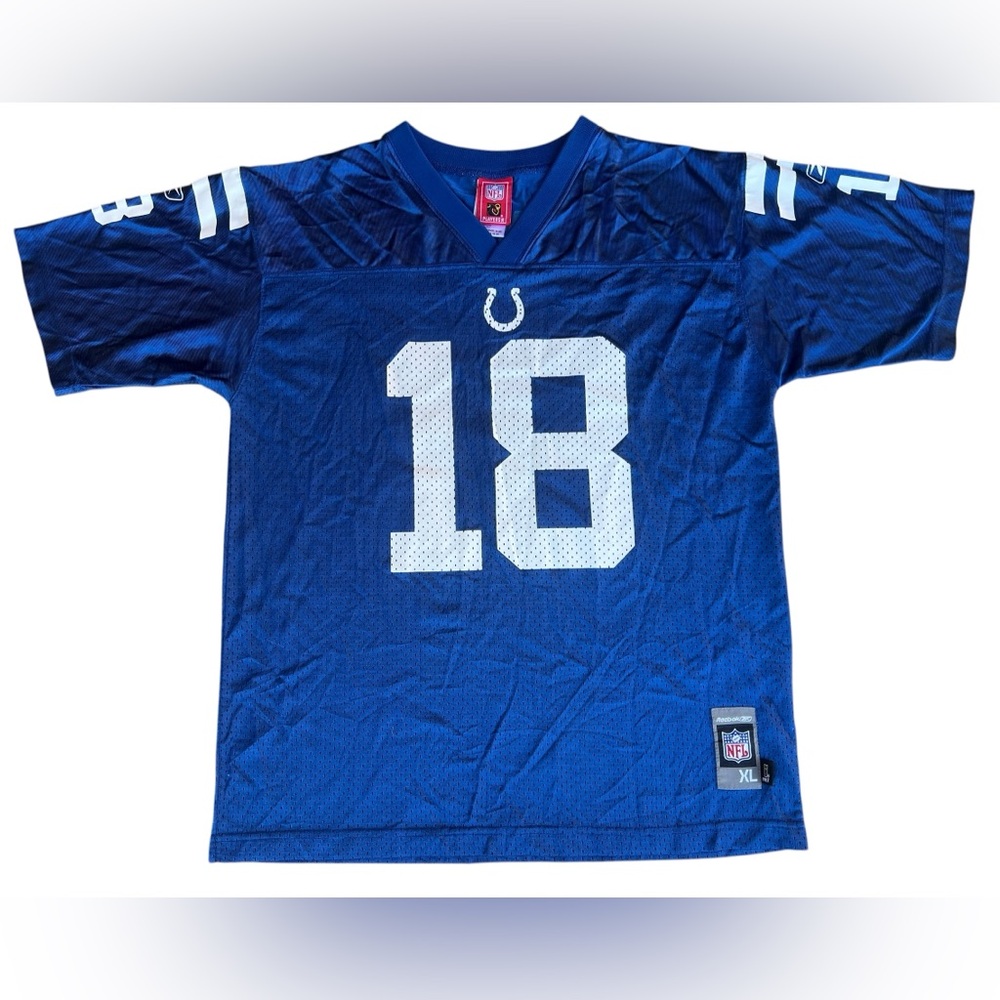 Indianapolis Colts Blue Peyton Manning #18 NFL Football Jersey Reebok Youth XL